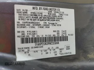 2009 Ford Focus SE with VIN 1FAHP35N39W235044, listed as a Copart auction lot 52953995 with 233,367 mi miles and Salvage Title. Bid and sale history available at carsss.com. Image 14.
