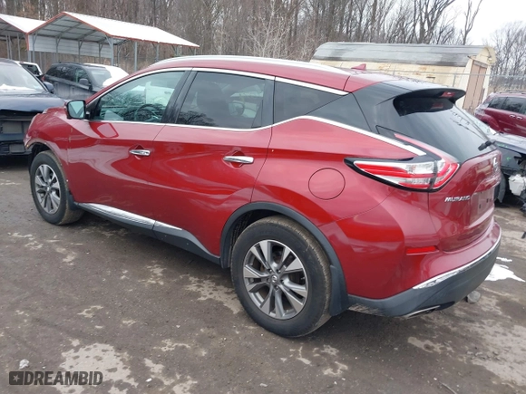 2015 Nissan Murano SL with VIN 5N1AZ2MH2FN284843, listed as a IAAI auction lot 41289071 with 77,162 mi miles. Bid and sale history available at carsss.com. Image 3.
