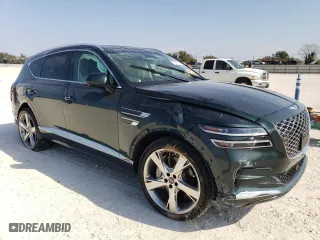 2022 Genesis GV80 with VIN KMUHBDSBXNU082397, listed as a Copart auction lot 78916714 with 26,348 mi miles and Salvage Title. Bid and sale history available at carsss.com. Image 4.