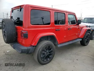 2021 Jeep Wrangler Unlimited Sahara with VIN 1C4JJXP64MW766076, listed as a Copart auction lot 63644955 with 92,421 mi miles and Salvage title. Bid and sale history available at DreamBid. Image 3.