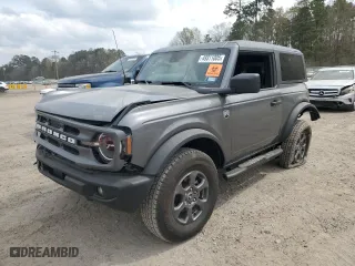2024 Ford Bronco Big Bend with VIN 1FMDE7AH0RLA55295, listed as a Copart auction lot 49311005 with 3,383 mi miles and Salvage Title. Bid and sale history available at carsss.com. Image 1.