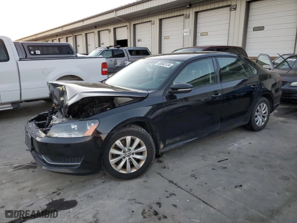 2012 Volkswagen Passat S w/Appearance with VIN 1VWAH7A38CC087810, listed as a Copart auction lot 85665134 with 180,649 mi miles and Salvage Title. Bid and sale history available at carsss.com. Image 1.