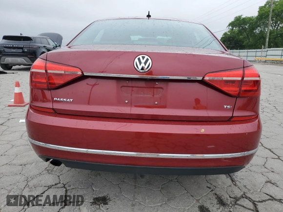 2016 Volkswagen Passat S with VIN 1VWAT7A32GC055505, listed as a Copart auction lot 56253215 with 129,238 mi miles and Salvage title. Bid and sale history available at DreamBid. Image 6.