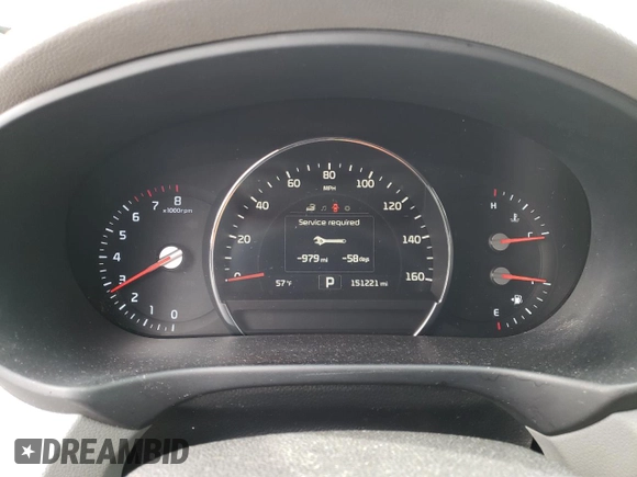 2016 Kia Sorento EX with VIN 5XYPHDA50GG005955, listed as a Copart auction lot 52306045 with 151,221 mi miles and Clean Title. Bid and sale history available at carsss.com. Image 9.
