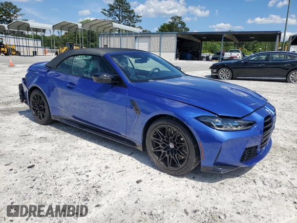2023 BMW M4 Competition xDrive with VIN WBS33BA0XPCM13463, listed as a Copart auction lot 55806474 with 9,159 mi miles and Salvage Title. Bid and sale history available at carsss.com. Image 4.