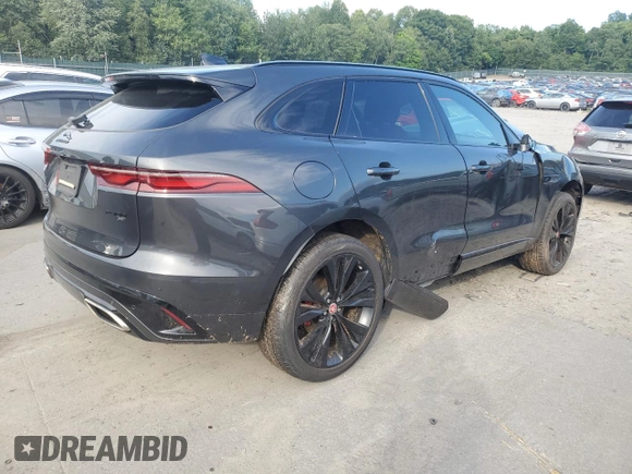 2023 Jaguar F-Pace R-Dynamic S with VIN SADCT2FU4PA714961, listed as a Copart auction lot 62012644 with 25,963 mi miles and Salvage Title. Bid and sale history available at DreamBid. Image 3.