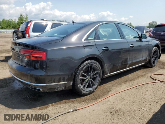 2017 Audi A8 with VIN WAUJ4AFD2HN001445, listed as a Copart auction lot 60271945 with 27,273 mi miles and Salvage title. Bid and sale history available at DreamBid. Image 3.