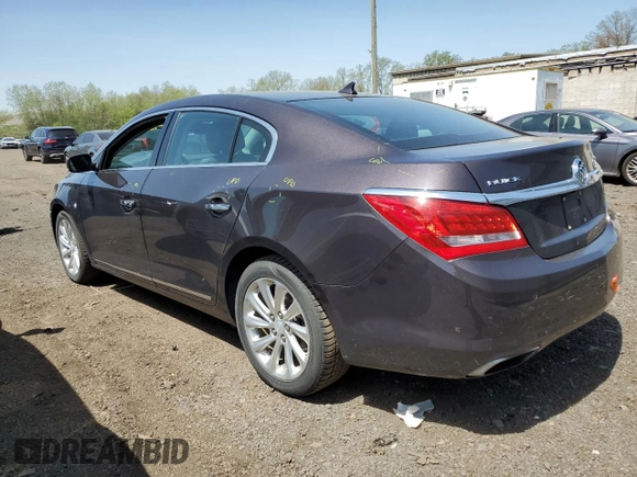 2014 Buick LaCrosse Leather with VIN 1G4GB5G30EF125148, listed as a Copart auction lot 54909425 with 102,081 mi miles and Salvage Title. Bid and sale history available at DreamBid. Image 2.