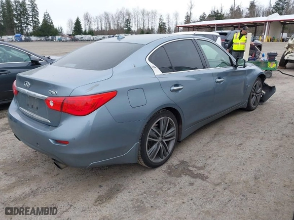 2017 Infiniti Q50 3.0t Premium with VIN JN1EV7AP1HM743432, listed as a IAAI auction lot 41777874 with 94,354 mi miles. Bid and sale history available at carsss.com. Image 4.