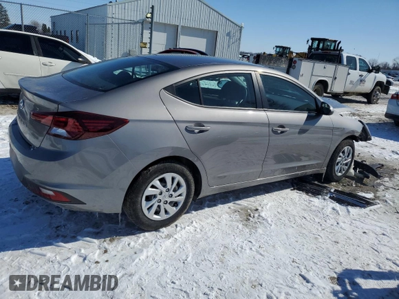 2020 Hyundai Elantra SE with VIN KMHD74LFXLU105092, listed as a Copart auction lot 45879815 with 59,791 mi miles and Salvage Title. Bid and sale history available at carsss.com. Image 3.