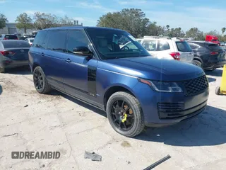 2021 Land Rover Range Rover z VIN SALGS5SE9MA440788, wystawiony jako IAAI lot #41441609 z przebiegiem 15 850 mil mil oraz . Historia ofert i sprzedaży dostępna na DreamBid. Obrazek 1.