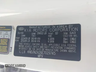 2014 Kia Soul with VIN KNDJN2A26E7029745, listed as a IAAI auction lot 41839177 with 183,915 mi miles. Bid and sale history available at carsss.com. Image 9.
