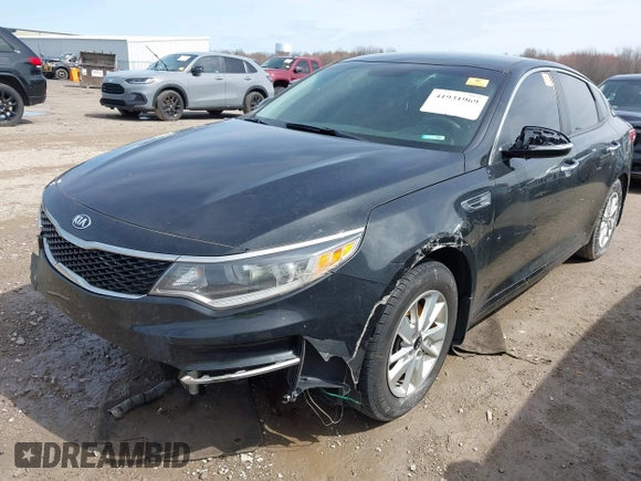 2016 Kia Optima LX with VIN KNAGT4L34G5110742, listed as a IAAI auction lot 41931969 with 128,458 mi miles. Bid and sale history available at carsss.com. Image 18.