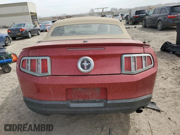 2010 Ford Mustang V6 with VIN 1ZVBP8EN6A5127893, listed as a Copart auction lot 49240375 with 152,874 mi miles and Salvage Title. Bid and sale history available at carsss.com. Image 6.