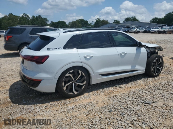 2024 Audi Q8 e-tron z VIN WA16AAGE9RB020144, wystawiony jako Copart lot #57145455 z przebiegiem 23 799 mil mil oraz Szkoda całkowita • Salvage title. Historia ofert i sprzedaży dostępna na DreamBid. Obrazek 3.