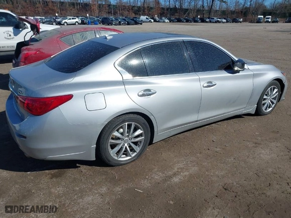 2014 Infiniti Q50 Premium with VIN JN1BV7AP4EM689302, listed as a IAAI auction lot 41706064 with 1 miles. Bid and sale history available at carsss.com. Image 4.