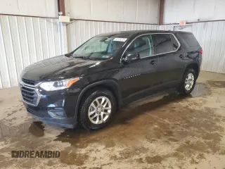 2019 Chevrolet Traverse LS with VIN 1GNEVFKW6KJ244977, listed as a Copart auction lot 52120255 with 65,359 mi miles and Salvage Title. Bid and sale history available at carsss.com. Image 1.