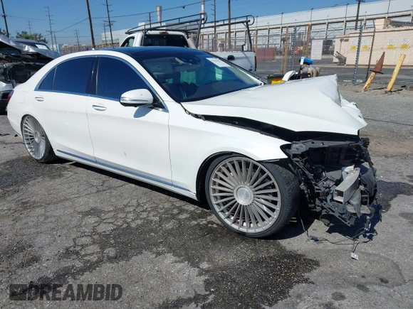 2017 Mercedes-Benz S 550 with VIN WDDUG8CB0HA322948, listed as a IAAI auction lot 41651423 with Not Provided miles and . Bid and sale history available at carsss.com. Image 1.