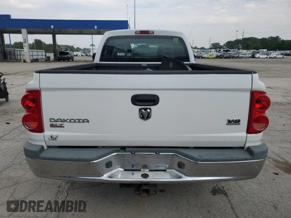 2005 Dodge Dakota SLT with VIN 1D7HE42N75S290422, listed as a Copart auction lot 59613155 with 132,450 mi miles and Salvage title. Bid and sale history available at DreamBid. Image 6.
