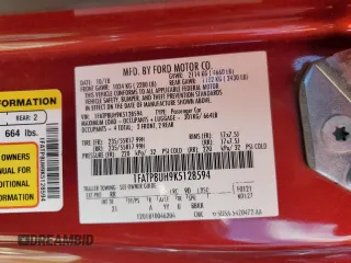 2019 Ford Mustang EcoBoost z VIN 1FATP8UH9K5128594, wystawiony jako Copart lot #73007804 z przebiegiem Nie podano mil oraz Szkoda całkowita • Salvage title. Historia ofert i sprzedaży dostępna na DreamBid. Obrazek 12.