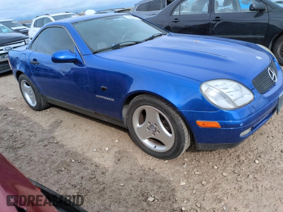 1998 Mercedes-Benz SLK-Class with VIN WDBKK47F9WF069844, listed as a Copart auction lot 51599175 with 109,098 mi miles and Salvage Title. Bid and sale history available at carsss.com. Image 4.