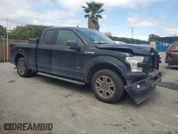 2017 Ford F-150 XL with VIN 1FTEX1CP1HKD89845, listed as a Copart auction lot 50220015 with 140,676 mi miles and Salvage Title. Bid and sale history available at carsss.com. Image 4.