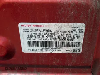 2010 Mitsubishi Lancer ES with VIN JA32U2FU2AU030631, listed as a Copart auction lot 53632865 with 249,060 mi miles and Salvage Title. Bid and sale history available at carsss.com. Image 14.