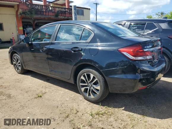 2014 Honda Civic Sedan EX with VIN 19XFB2F80EE054698, listed as a Copart auction lot 89171955 with 0 mi miles and Salvage Title. Bid and sale history available at carsss.com. Image 2.