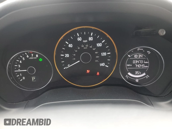 2018 Honda HR-V EX-L Navi with VIN 3CZRU6H77JM712904, listed as a Copart auction lot 50227785 with 34,731 mi miles and Clean Title. Bid and sale history available at carsss.com. Image 9.