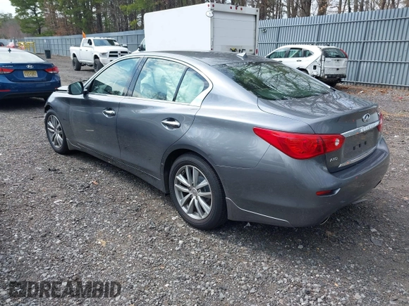 2015 Infiniti Q50 Premium with VIN JN1BV7AR8FM417774, listed as a IAAI auction lot 41909847 with 39,377 mi miles. Bid and sale history available at carsss.com. Image 3.