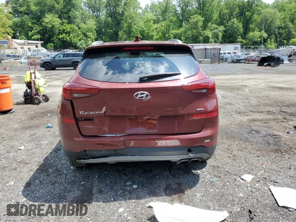 2019 Hyundai Tucson Limited with VIN KM8J3CAL9KU973231, listed as a Copart auction lot 57896145 with 101,853 mi miles and Salvage title. Bid and sale history available at DreamBid. Image 6.