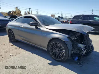 2018 Mercedes-Benz C 43 AMG with VIN WDDWJ6EB0JF656725, listed as a Copart auction lot 46091835 with 84,079 mi miles and Salvage title. Bid and sale history available at DreamBid. Image 4.