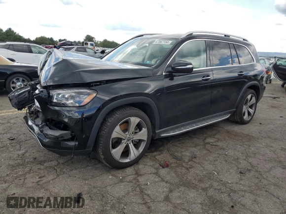 2022 Mercedes-Benz GLS 450 with VIN 4JGFF5KE5NA716162, listed as a Copart auction lot 67067154 with 64,142 mi miles and Salvage Title. Bid and sale history available at DreamBid. Image 1.