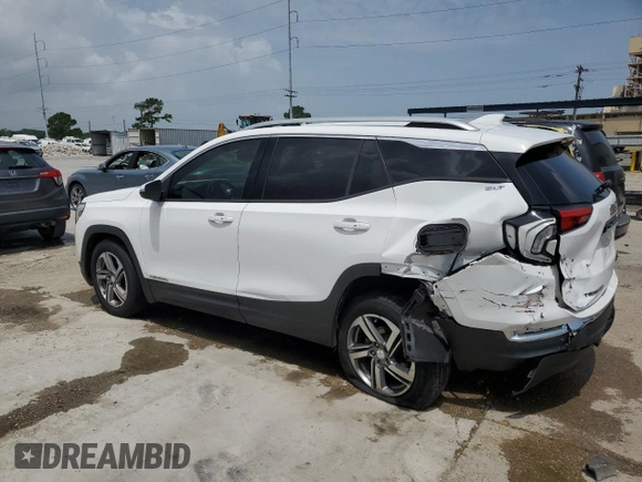 2020 GMC Terrain SLT with VIN 3GKALPEV0LL256076, listed as a Copart auction lot 61774535 with 101,747 mi miles and Salvage title. Bid and sale history available at DreamBid. Image 2.