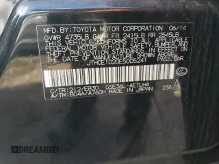 2014 Lexus IS 350 with VIN JTHCE1D20E5005241, listed as a Copart auction lot 82803404 with 130,530 mi miles and Salvage title. Bid and sale history available at DreamBid. Image 13.