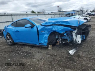 2024 Ford Mustang GT with VIN 1FA6P8CF7R5435012, listed as a Copart auction lot 49123195 with 3,207 mi miles and Salvage title. Bid and sale history available at DreamBid. Image 4.