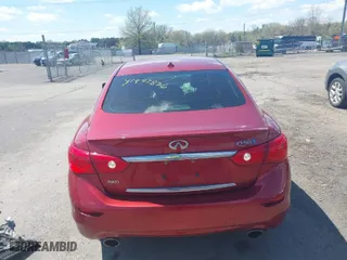 2014 Infiniti Q50 Hybrid Premium with VIN JN1AV7AR4EM700201, listed as a IAAI auction lot 41972836 with 158,312 mi miles. Bid and sale history available at carsss.com. Image 17.