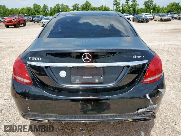 2015 Mercedes-Benz C 300 Luxury with VIN 55SWF4KB0FU013726, listed as a Copart auction lot 62766725 with 75,380 mi miles and Salvage title. Bid and sale history available at DreamBid. Image 6.