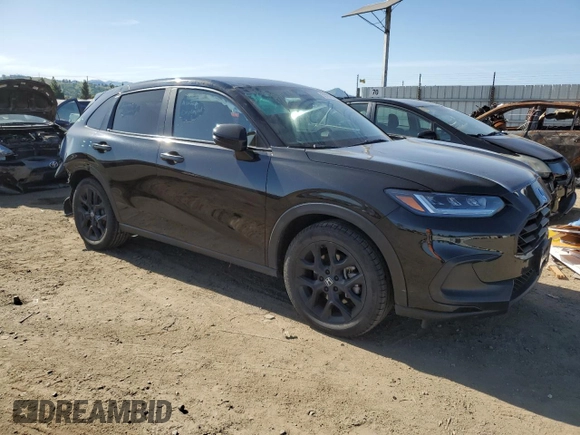2024 Honda HR-V Sport with VIN 3CZRZ1H51RM717160, listed as a Copart auction lot 52187535 with 73,361 mi miles and Salvage Title. Bid and sale history available at carsss.com. Image 4.