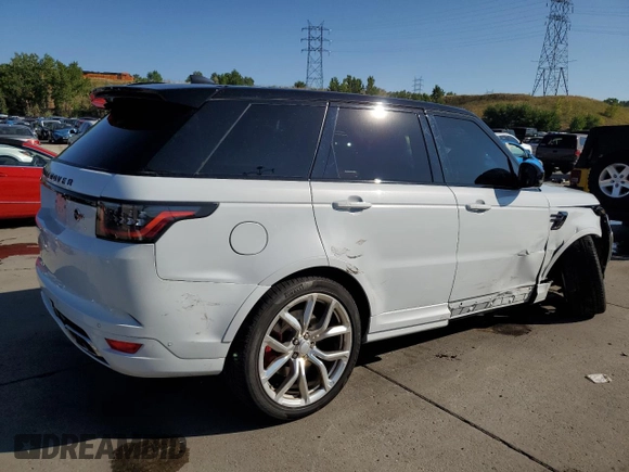 2019 Land Rover Range Rover Sport SVR z VIN SALWZ2SE0KA863181, wystawiony jako Copart lot #70410284 z przebiegiem 32 908 mil mil oraz Szkoda całkowita • Salvage title. Historia ofert i sprzedaży dostępna na DreamBid. Obrazek 3.