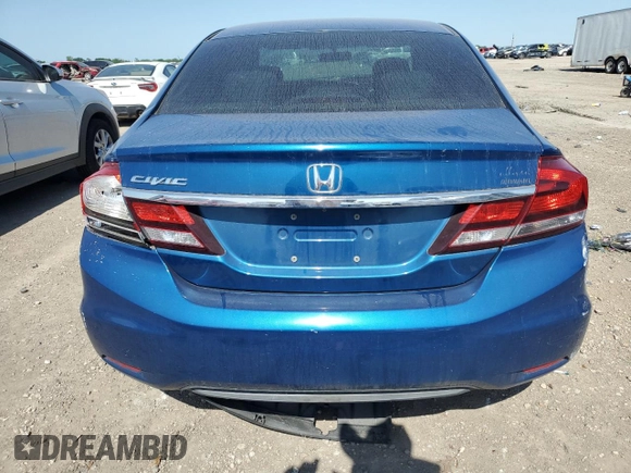 2014 Honda Civic LX with VIN 2HGFB2F53EH511953, listed as a Copart auction lot 52161865 with 102,871 mi miles and Salvage Title. Bid and sale history available at carsss.com. Image 6.