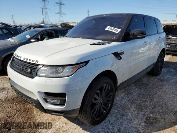 2016 Land Rover Range Rover Sport V8 Dynamic with VIN SALWR2EF4GA583100, listed as a Copart auction lot 43137465 with 104,794 mi miles and Salvage Title. Bid and sale history available at carsss.com. Image 1.