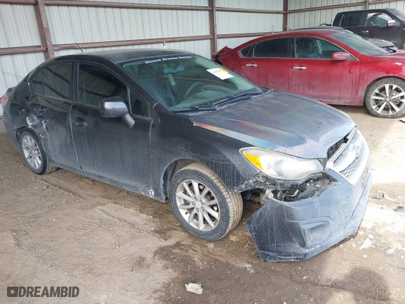 2012 Subaru Impreza Sedan 2.0i Premium with VIN JF1GJAB60CH002121, listed as a IAAI auction lot 41652837 with 106,382 mi miles. Bid and sale history available at carsss.com. Image 1.