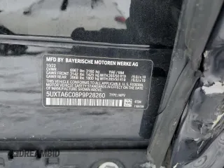 2023 BMW X5 xDrive45e with VIN 5UXTA6C08P9P28260, listed as a Copart auction lot 44729105 with 59,731 mi miles and Salvage Title. Bid and sale history available at carsss.com. Image 14.