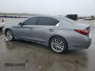 2023 Infiniti Q50 Luxe with VIN JN1EV7BR6PM541314, listed as a Copart auction lot 49377505 with 23,601 mi miles and Salvage title. Bid and sale history available at DreamBid. Image 2.