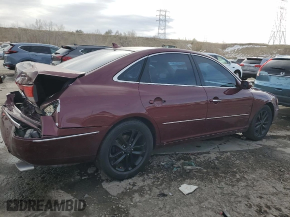 2009 Hyundai Azera Limited with VIN KMHFC46F49A358970, listed as a Copart auction lot 82125714 with 208,090 mi miles and Salvage Title. Bid and sale history available at DreamBid. Image 3.