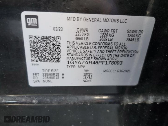 2023 Cadillac XT4 FWD Luxury z VIN 1GYAZAR46PF178003, wystawiony jako Copart lot #52024665 z przebiegiem 42 000 mil mil oraz Szkoda całkowita • Salvage title. Historia ofert i sprzedaży dostępna na DreamBid. Obrazek 14.