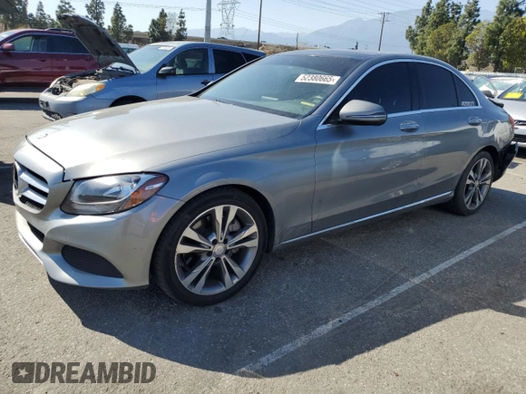 2016 Mercedes-Benz C 300 with VIN 55SWF4JB8GU163795, listed as a Copart auction lot 52380665 with 89,864 mi miles and Salvage Title. Bid and sale history available at carsss.com. Image 1.