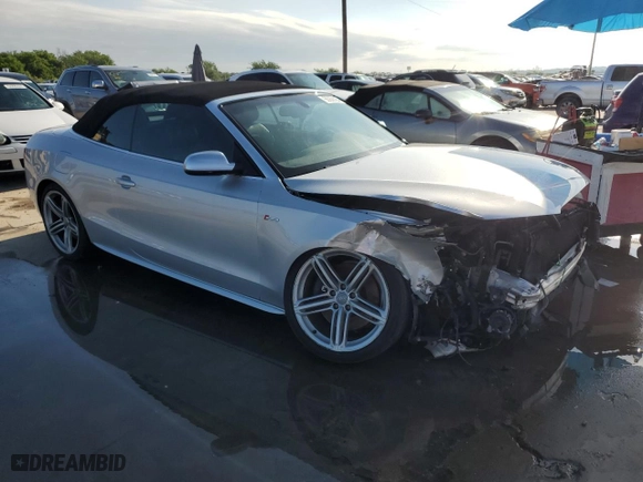 2013 Audi S5 Premium Plus with VIN WAUCGAFH3DN016534, listed as a Copart auction lot 63891544 with 88,613 mi miles and Salvage Title. Bid and sale history available at carsss.com. Image 4.