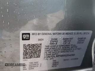 2024 Chevrolet Equinox EV LT z VIN 3GN7DLRPXRS254283, wystawiony jako Copart lot #82341894 z przebiegiem Nie podano mil oraz Szkoda całkowita • Salvage title. Historia ofert i sprzedaży dostępna na DreamBid. Obrazek 14.